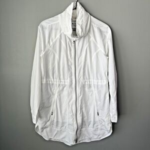 New Athleta Passport Anorak White Windbreaker Jacket Womens XXS